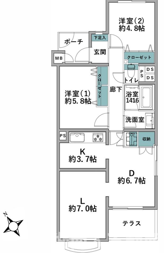 藤沢太平台ハイツ2号棟