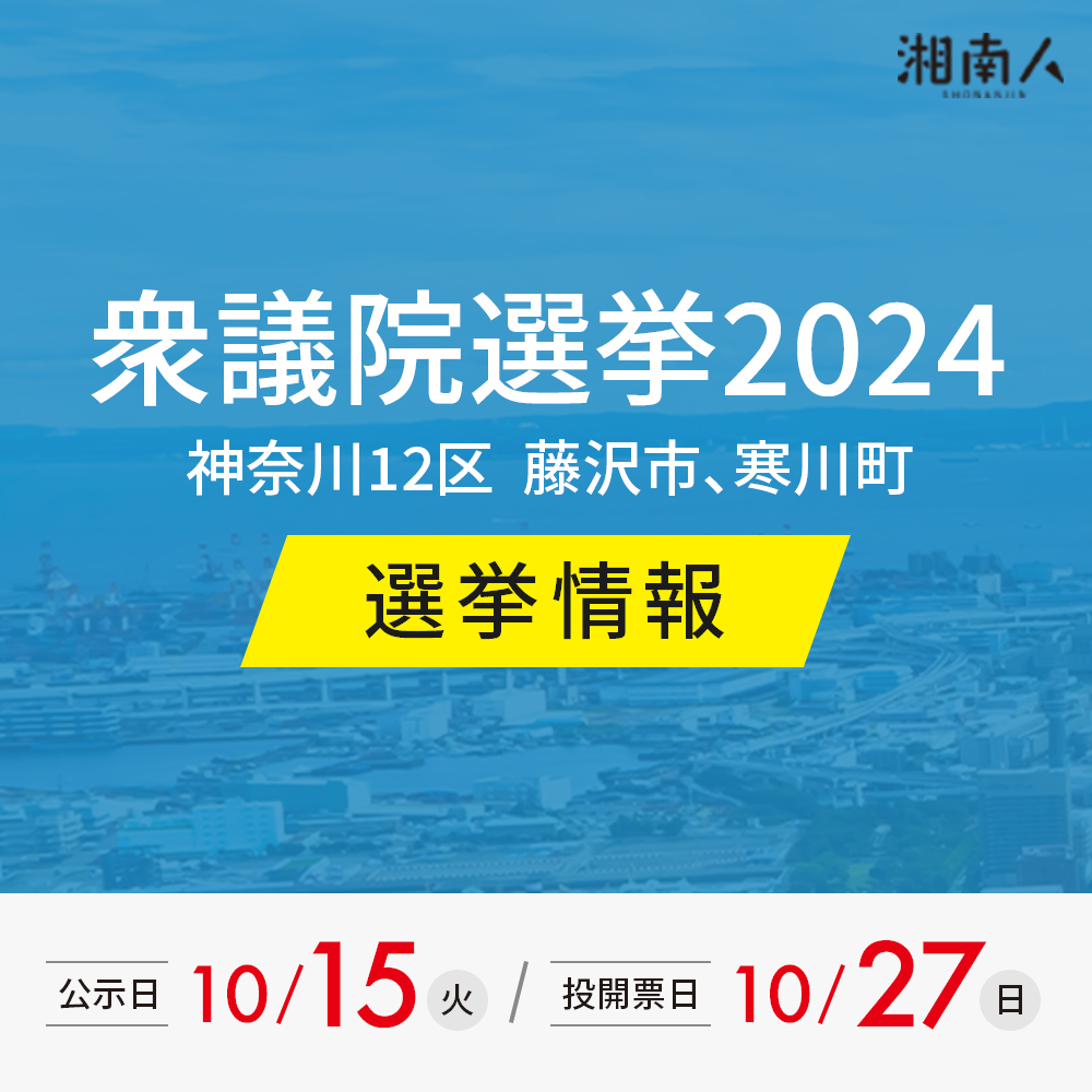 【選挙丸わかりガイド】衆議院選挙2024 神奈川12区（藤沢市・寒川町）2024年10月27日投開票