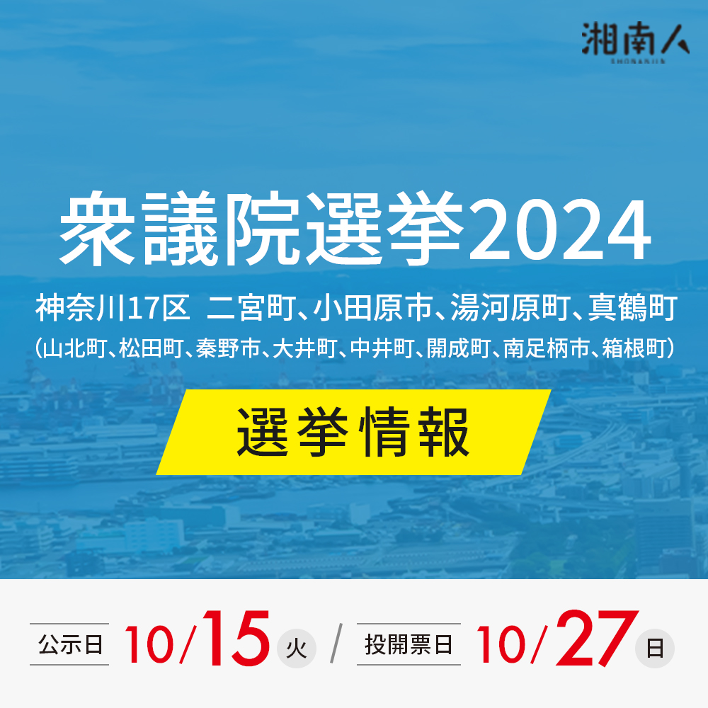 【選挙丸わかりガイド】衆議院選挙2024 神奈川17区（小田原市・二宮町・湯河原町・真鶴町）2024年10月27日投開票